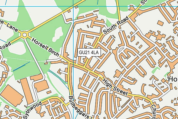 GU21 4LA map - OS VectorMap District (Ordnance Survey)