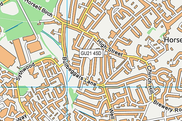 GU21 4SD map - OS VectorMap District (Ordnance Survey)
