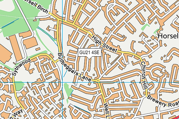 GU21 4SE map - OS VectorMap District (Ordnance Survey)