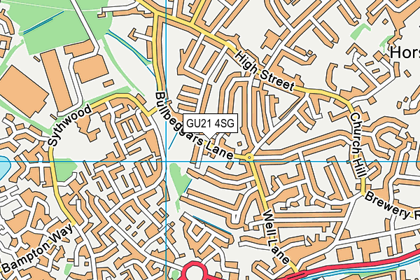 GU21 4SG map - OS VectorMap District (Ordnance Survey)