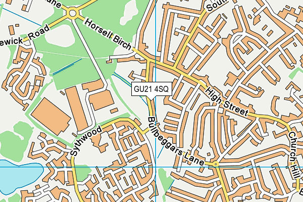 GU21 4SQ map - OS VectorMap District (Ordnance Survey)