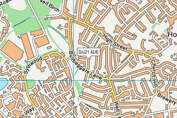 GU21 4UE map - OS VectorMap District (Ordnance Survey)