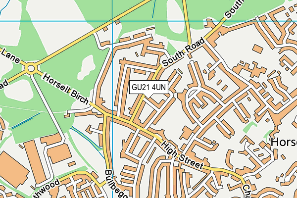 GU21 4UN map - OS VectorMap District (Ordnance Survey)