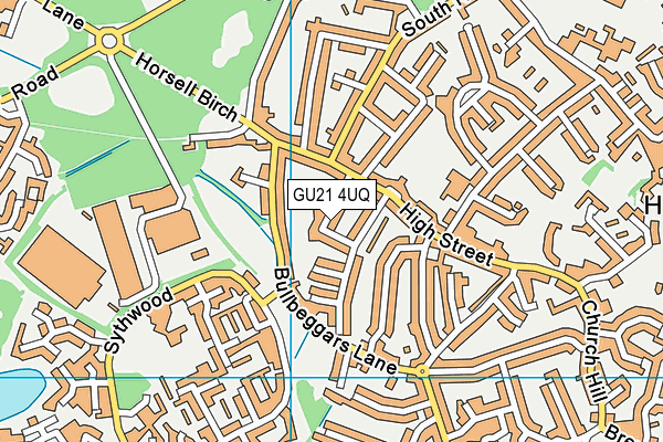 GU21 4UQ map - OS VectorMap District (Ordnance Survey)