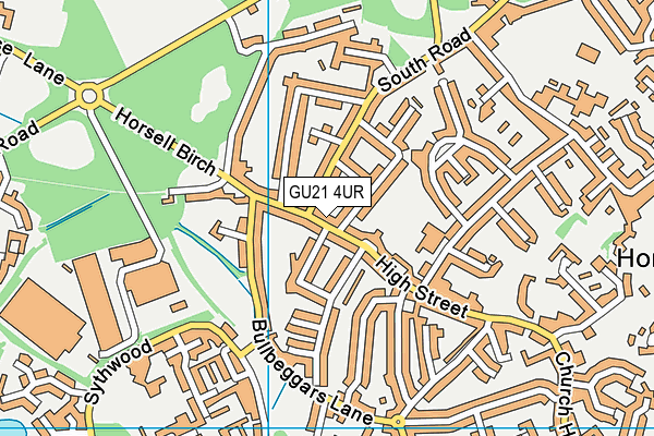 GU21 4UR map - OS VectorMap District (Ordnance Survey)