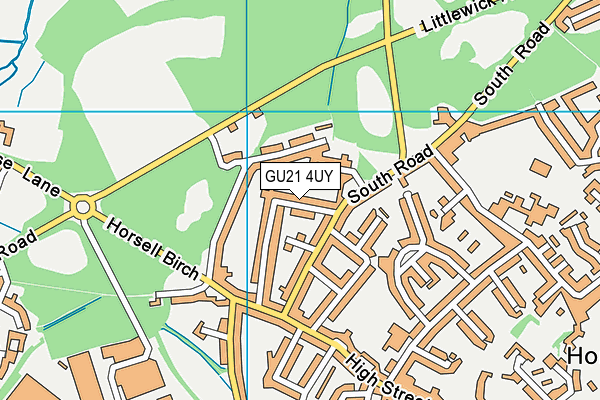 GU21 4UY map - OS VectorMap District (Ordnance Survey)