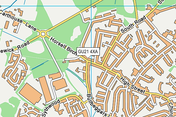 GU21 4XA map - OS VectorMap District (Ordnance Survey)