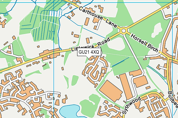 GU21 4XQ map - OS VectorMap District (Ordnance Survey)