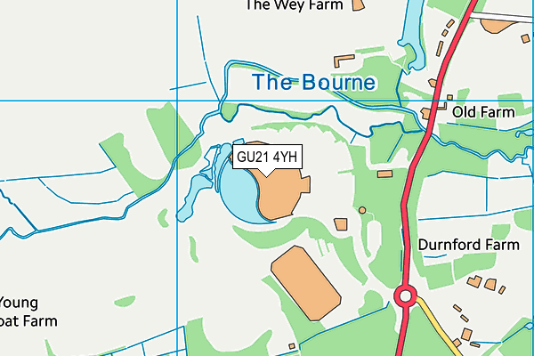 GU21 4YH map - OS VectorMap District (Ordnance Survey)