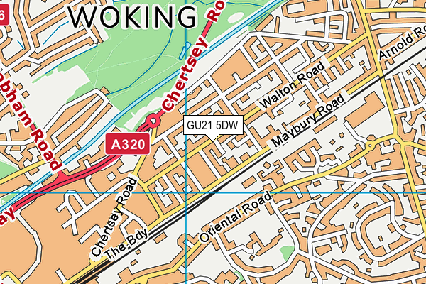 Maybury Primary School map (GU21 5DW) - OS VectorMap District (Ordnance Survey)