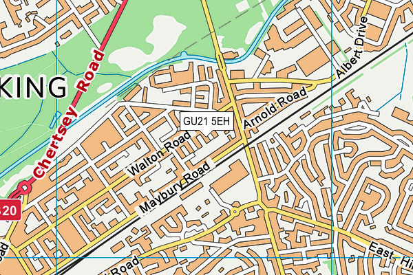 GU21 5EH map - OS VectorMap District (Ordnance Survey)