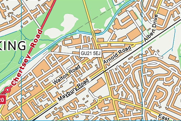 GU21 5EJ map - OS VectorMap District (Ordnance Survey)