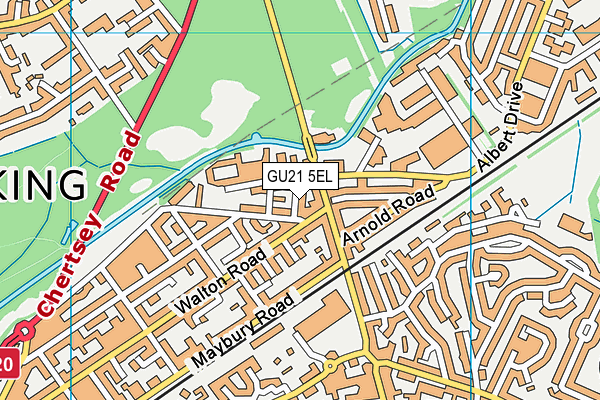 GU21 5EL map - OS VectorMap District (Ordnance Survey)
