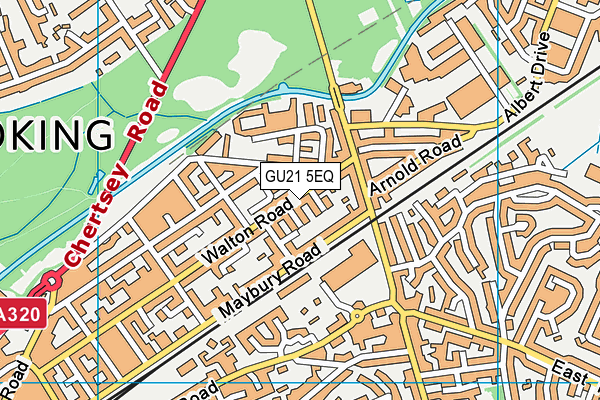 GU21 5EQ map - OS VectorMap District (Ordnance Survey)