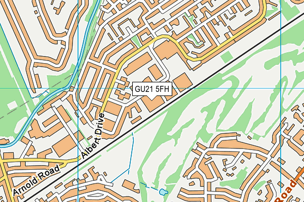 GU21 5FH map - OS VectorMap District (Ordnance Survey)