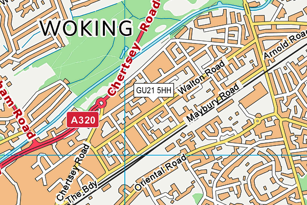 GU21 5HH map - OS VectorMap District (Ordnance Survey)