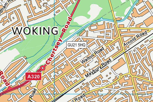 GU21 5HQ map - OS VectorMap District (Ordnance Survey)