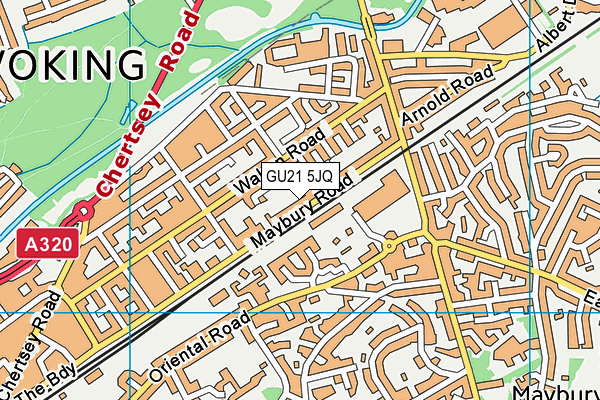 GU21 5JQ map - OS VectorMap District (Ordnance Survey)