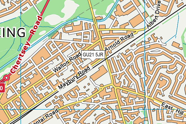 GU21 5JR map - OS VectorMap District (Ordnance Survey)