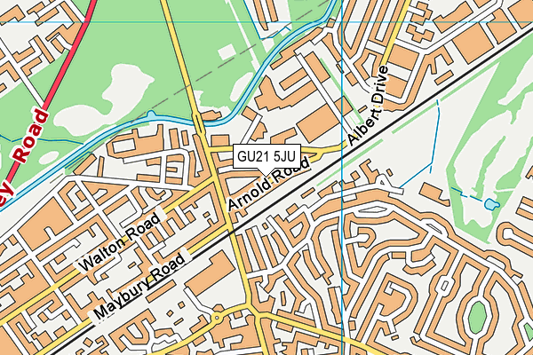 GU21 5JU map - OS VectorMap District (Ordnance Survey)