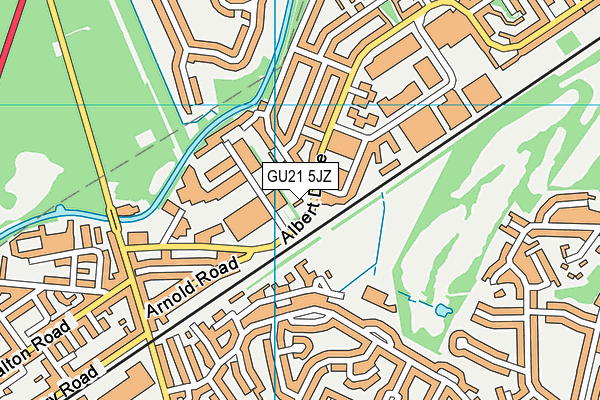 GU21 5JZ map - OS VectorMap District (Ordnance Survey)