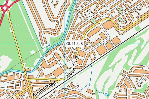 GU21 5LB map - OS VectorMap District (Ordnance Survey)
