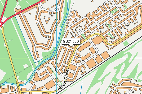 GU21 5LD map - OS VectorMap District (Ordnance Survey)
