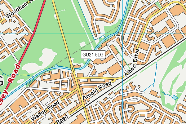 GU21 5LG map - OS VectorMap District (Ordnance Survey)