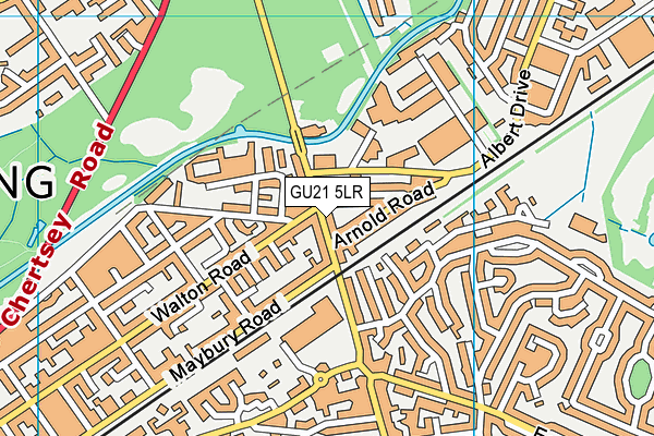 GU21 5LR map - OS VectorMap District (Ordnance Survey)