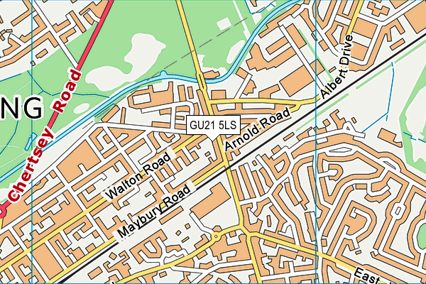 GU21 5LS map - OS VectorMap District (Ordnance Survey)