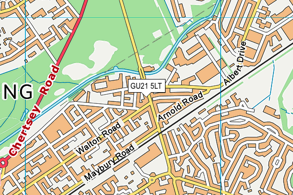 GU21 5LT map - OS VectorMap District (Ordnance Survey)