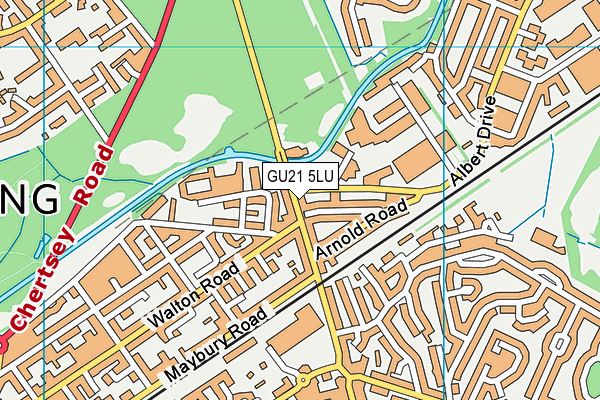 GU21 5LU map - OS VectorMap District (Ordnance Survey)