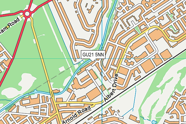 GU21 5NN map - OS VectorMap District (Ordnance Survey)