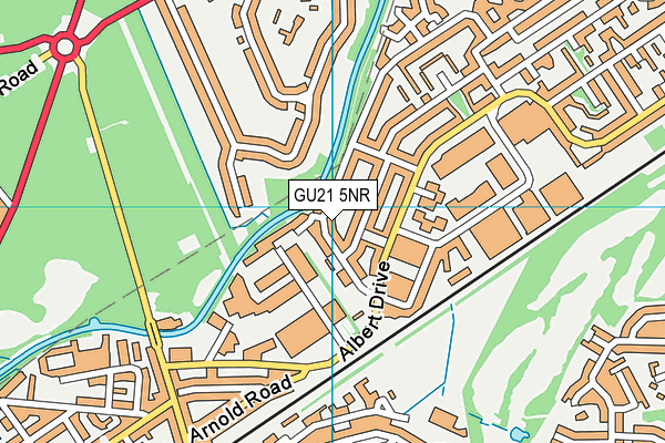 GU21 5NR map - OS VectorMap District (Ordnance Survey)