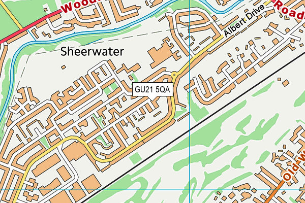 GU21 5QA map - OS VectorMap District (Ordnance Survey)