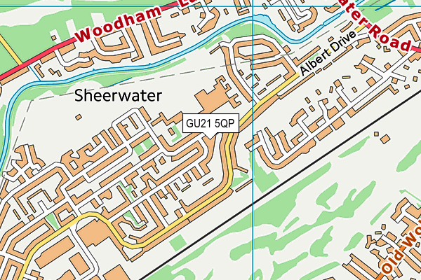 GU21 5QP map - OS VectorMap District (Ordnance Survey)