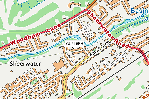 GU21 5RH map - OS VectorMap District (Ordnance Survey)