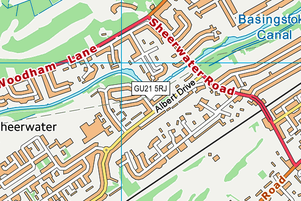 GU21 5RJ map - OS VectorMap District (Ordnance Survey)