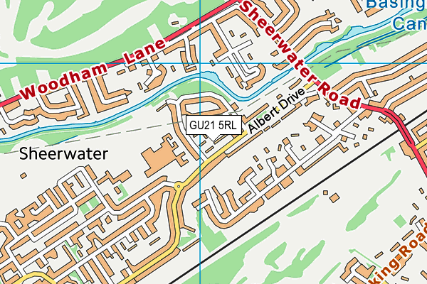 GU21 5RL map - OS VectorMap District (Ordnance Survey)