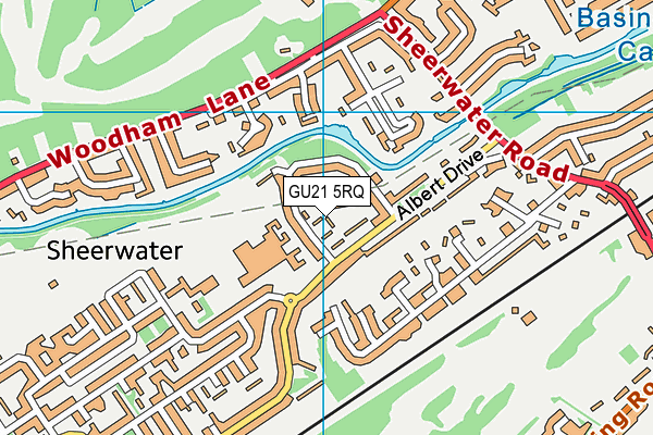 GU21 5RQ map - OS VectorMap District (Ordnance Survey)