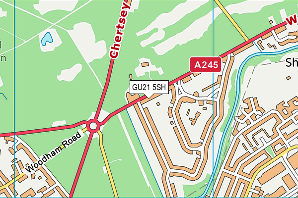 GU21 5SH map - OS VectorMap District (Ordnance Survey)