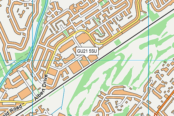 GU21 5SU map - OS VectorMap District (Ordnance Survey)