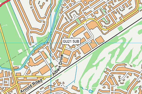 GU21 5UB map - OS VectorMap District (Ordnance Survey)