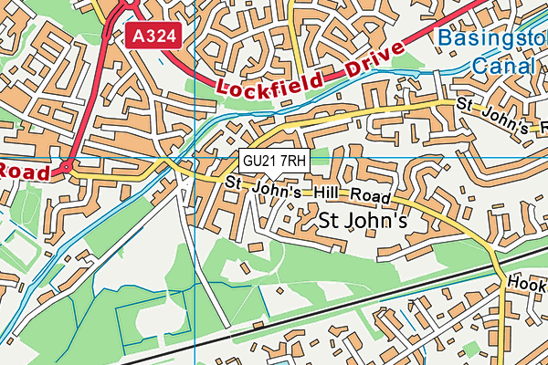 GU21 7RH map - OS VectorMap District (Ordnance Survey)