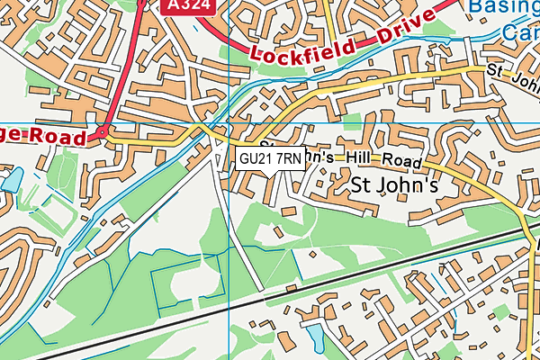 GU21 7RN map - OS VectorMap District (Ordnance Survey)