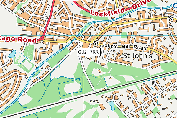 GU21 7RR map - OS VectorMap District (Ordnance Survey)