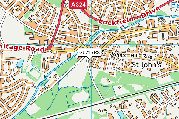 GU21 7RS map - OS VectorMap District (Ordnance Survey)