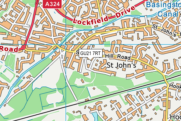 GU21 7RT map - OS VectorMap District (Ordnance Survey)