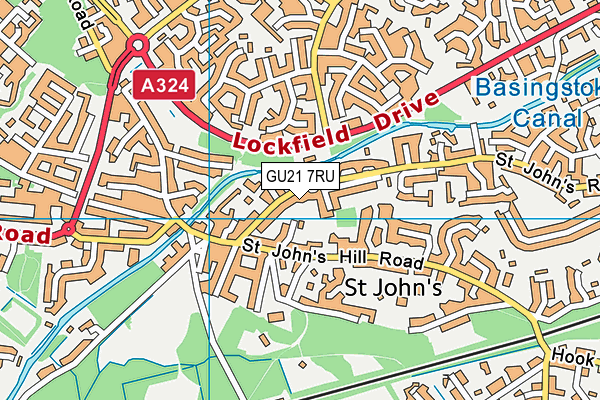 GU21 7RU map - OS VectorMap District (Ordnance Survey)