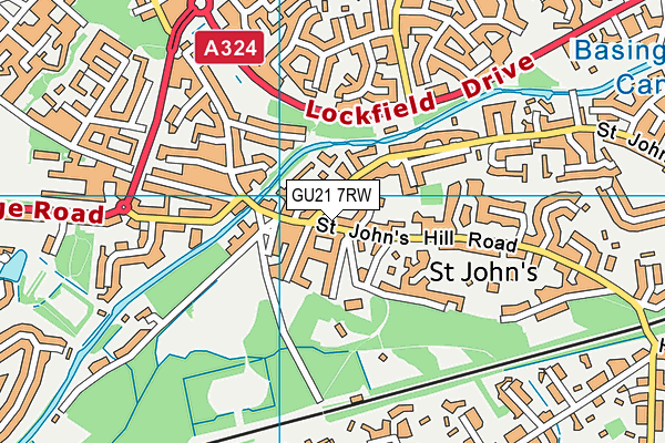 GU21 7RW map - OS VectorMap District (Ordnance Survey)